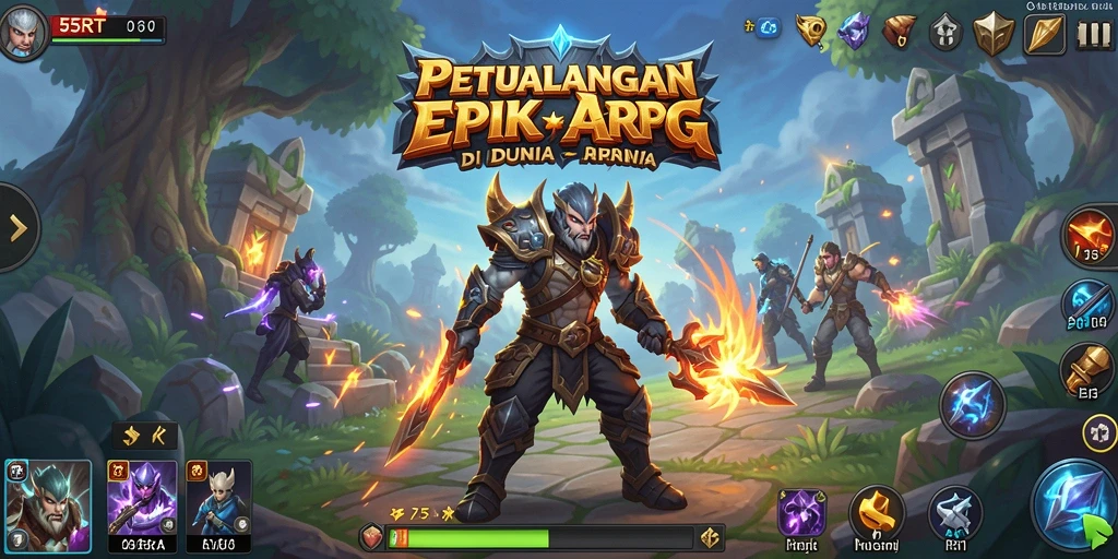 Gameplay 55RT dengan aksi pertarungan yang memukau di dunia ARPG.