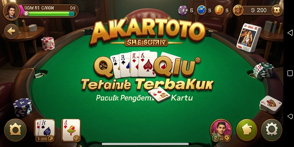 Screenshot utama menampilkan aksi seru permainan QiuQiu.