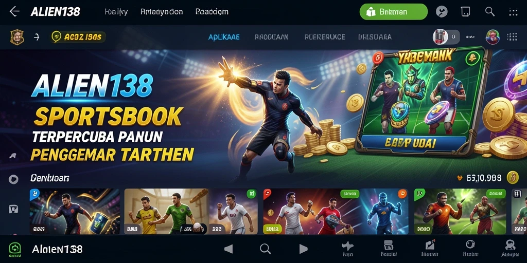 Tampilan gameplay Sportsbook yang menarik di ALIEN138.