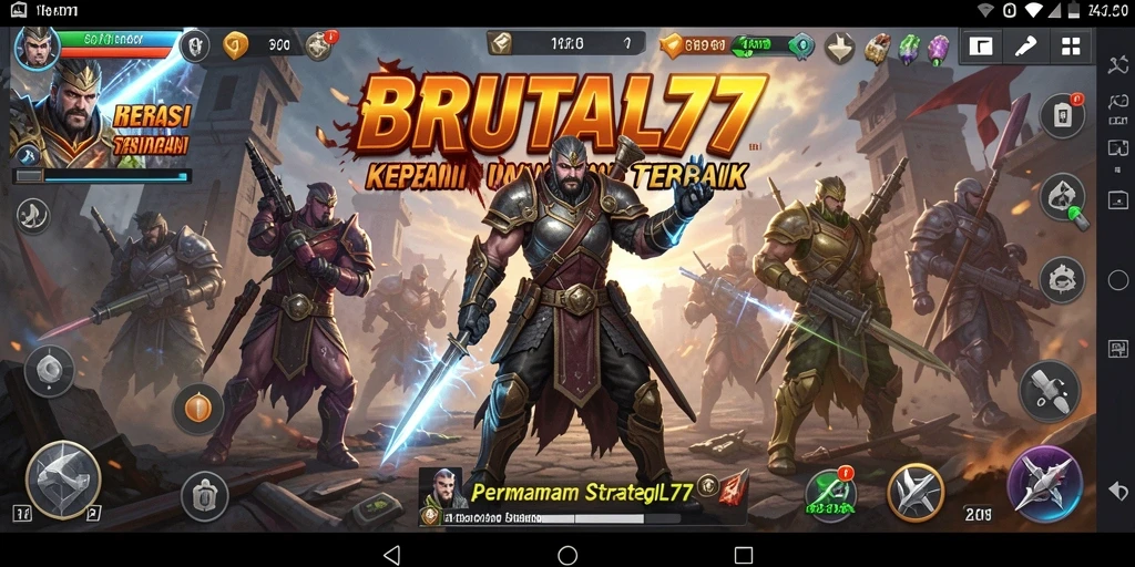 Tampilan gameplay menarik dalam BRUTAL77 dengan strategi SLG.