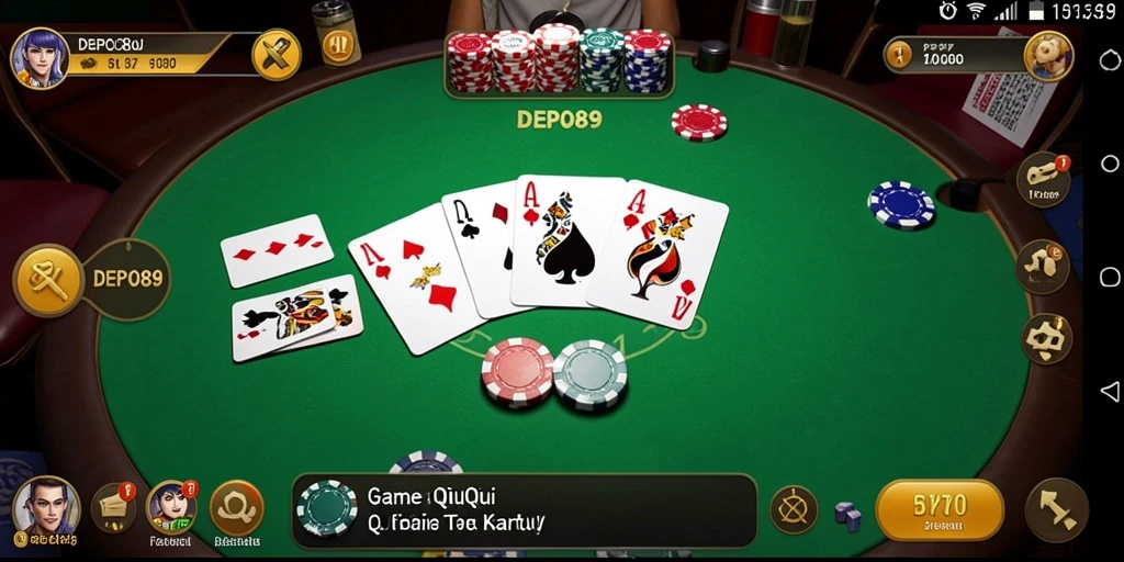 Tampilan visual gameplay QiuQiu di DEPO89 yang menarik.