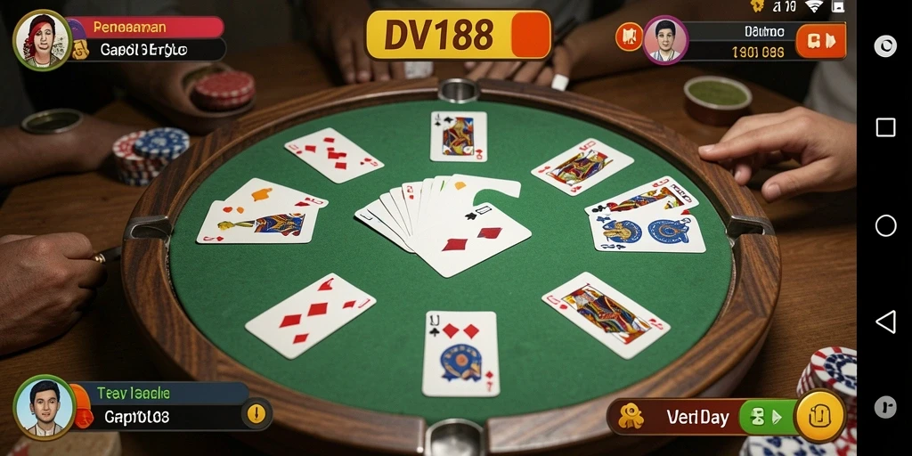 Tampilan gameplay Gaple yang menarik dan interaktif.
