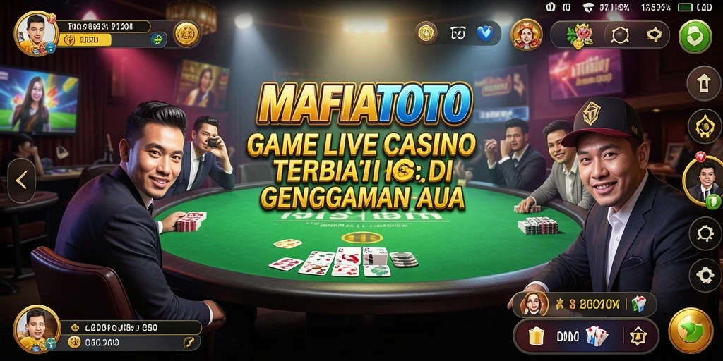 Tampilan menarik dari permainan Live Casino MAFIATOTO dengan dealer langsung.