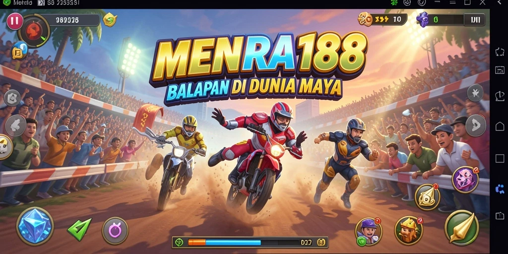Tampilan gameplay MENARA188 yang menegangkan di lintasan balap.