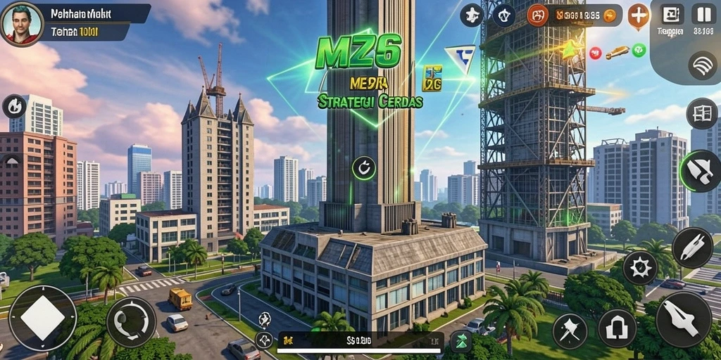 Tampilan gameplay menara pertahanan yang mendebarkan di MZ356.