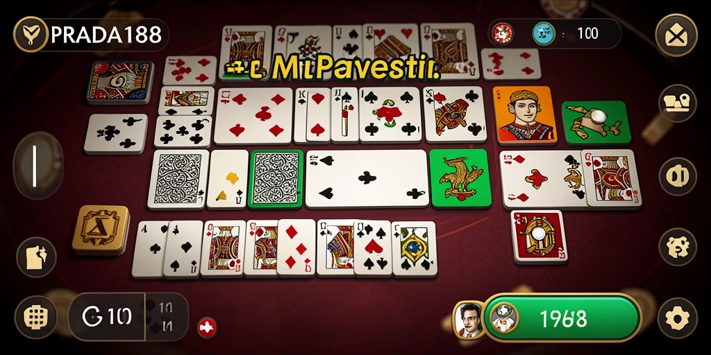 Tampilan gameplay menarik dari PRADA188 dengan suasana domino yang seru.