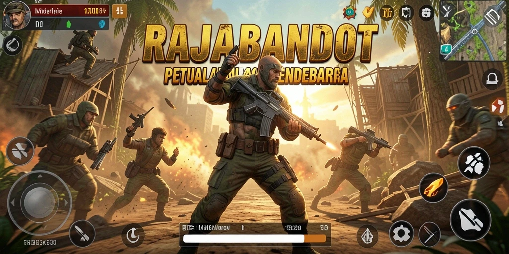 Tampilan aksi mendebarkan dalam RAJABANDOT yang memikat pemain.