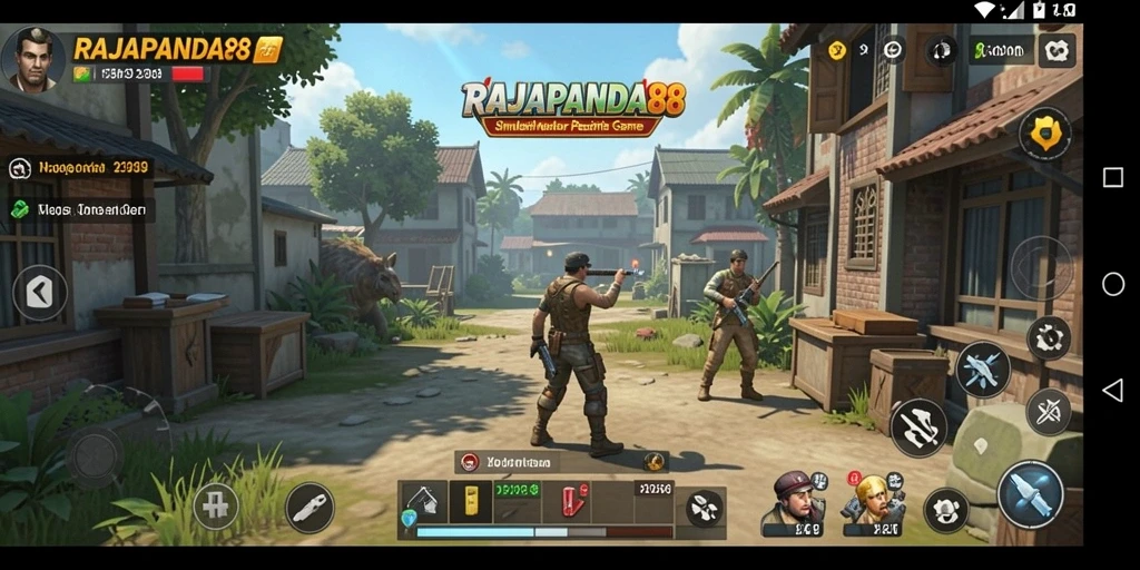Tampilan gameplay menarik RAJAPANDA88 saat pemain mengelola dunia simulasi.