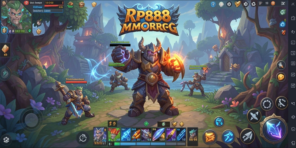 Tampilan gameplay RP888 dengan aksi seru dan grafis memukau.