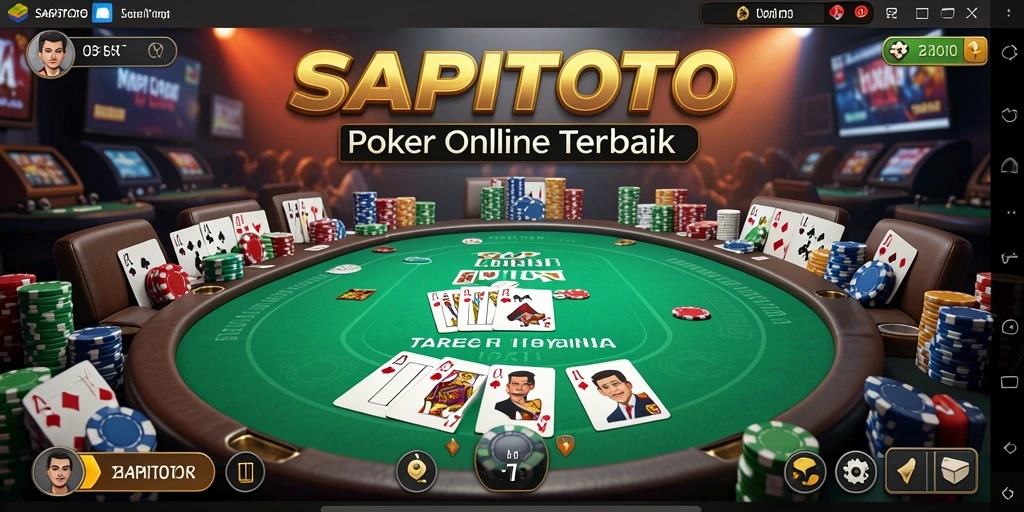 Tampilan gameplay SAPITOTO dengan suasana poker yang seru.