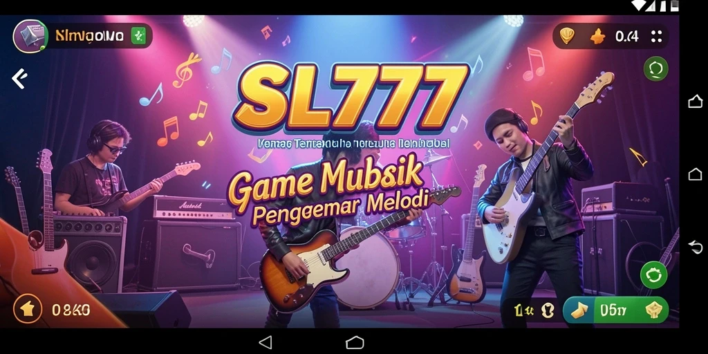 Screenshot gameplay SL777 menampilkan pemain yang sedang beraksi dalam tantangan musik.