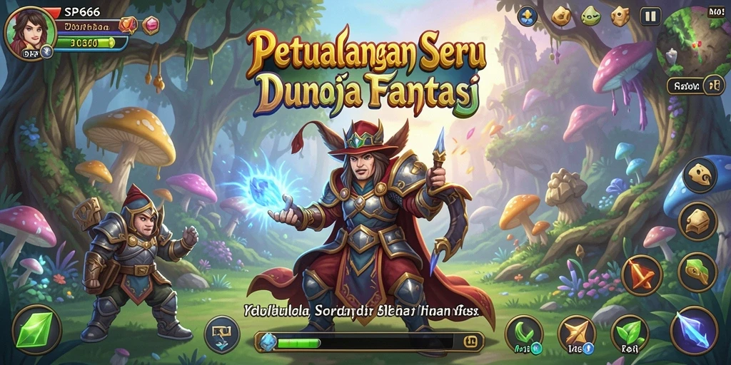 Screenshot menarik dari gameplay petualangan di SP666