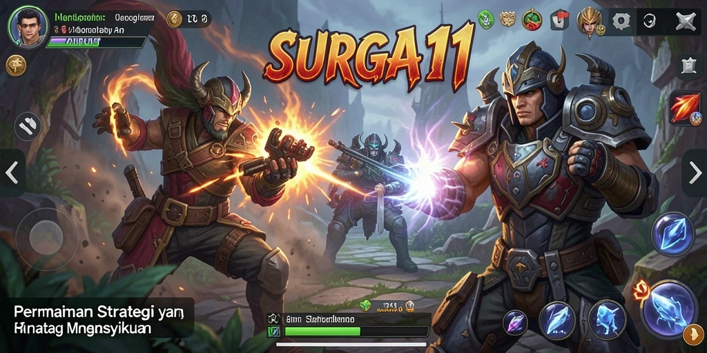 Tangkapan layar SURGA11 menampilkan aksi strategis yang mendebarkan.