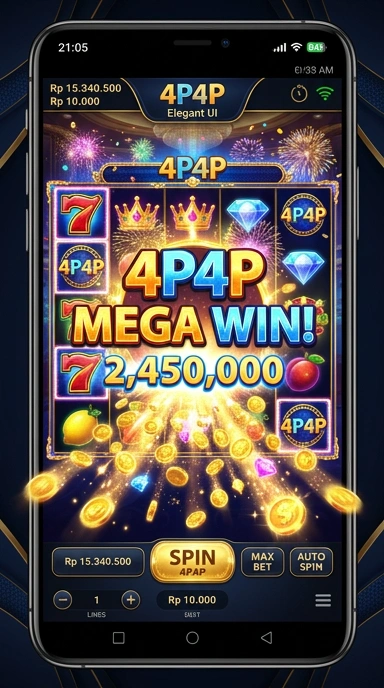 Tampilan beranda aplikasi 4p4p yang mudah diakses.